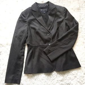 Banana Republic Charcoal Peplum Blazer Petit